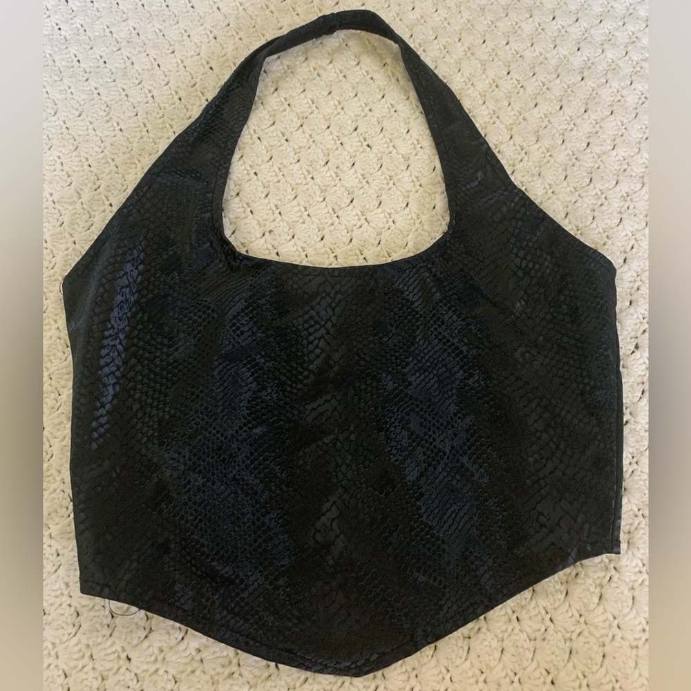 Snakeskin crop top